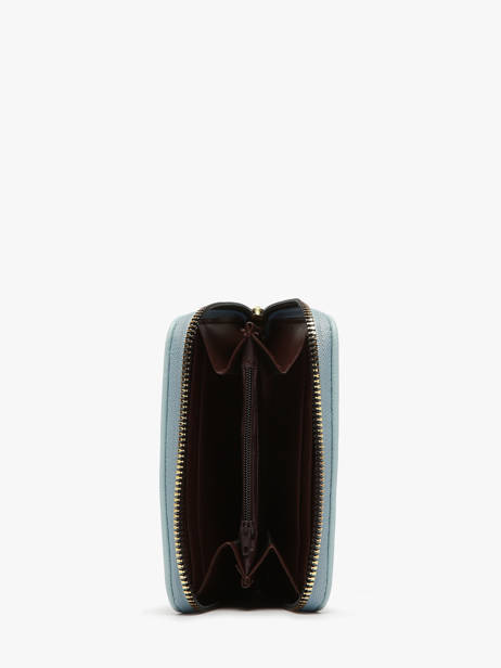 Portemonnee Button Miniprix Blauw safiano 78SM2666 ander zicht 1
